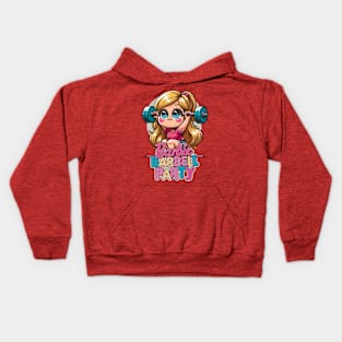 Barbie Barbell Party Kids Hoodie